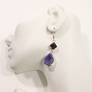 Solar Quartz Druzy & Amethyst & .925 Silver